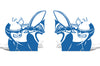Dodge Challenger Car Vinyl Decal Custom Graphics Blue Super Bee Design