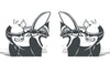 Dodge Challenger Car Vinyl Decal Custom Graphics Gray Super Bee Design
