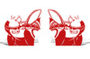Dodge Challenger Car Vinyl Decal Custom Graphics Red Super Bee Design