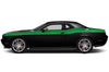 Dodge Challenger Car Vinyl Decal Custom Graphics Green Stripe Design