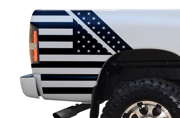  Dodge Ram 1500 2500 Truck Vinyl Decal Custom Graphics Black American Flag Design
