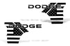 Dodge Ram 1500 2500 Truck Vinyl Decal Custom Graphics Black American Flag Design