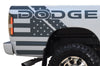 Dodge Ram 1500 2500 Truck Vinyl Decal Custom Graphics Gray American Flag Design