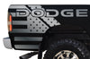 Dodge Ram 1500 2500 Truck Vinyl Decal Custom Graphics Silver American Flag Design
