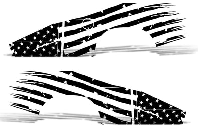 Dodge Ram 1500 2500 Truck Vinyl Decal Custom Graphics Black American Flag Design