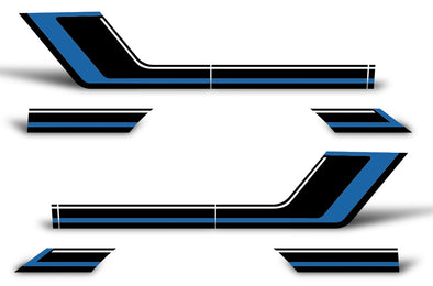 Ford F-150 F150 Truck Vinyl Decal Wrap Factory Crafts Graphics Custom Black Blue Design 
