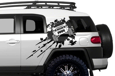 Toyota FJ Cruiser TRD Truck Vinyl Decal Graphics Custom Black Design 