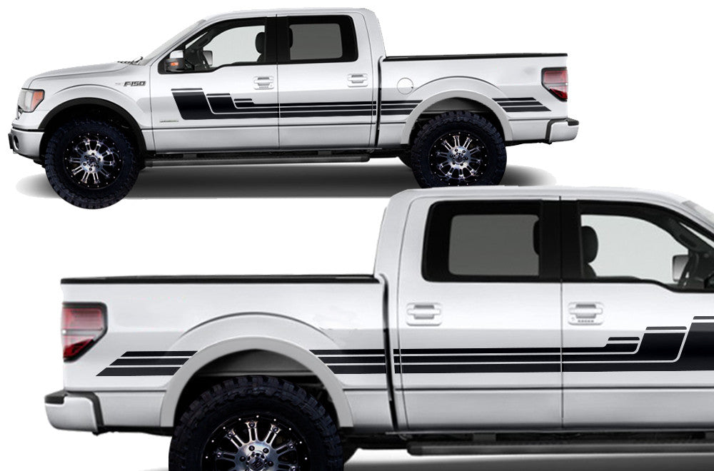 Ford F-150 (2009-2014) SuperCrew 5.5 Bed Vinyl Decal Wrap Kit - RALLY –  Factory Crafts