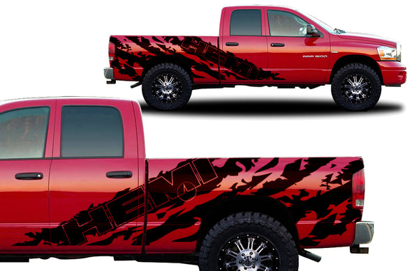 Dodge Ram 1500 2500 Truck Vinyl Decal Custom Graphics Black Design