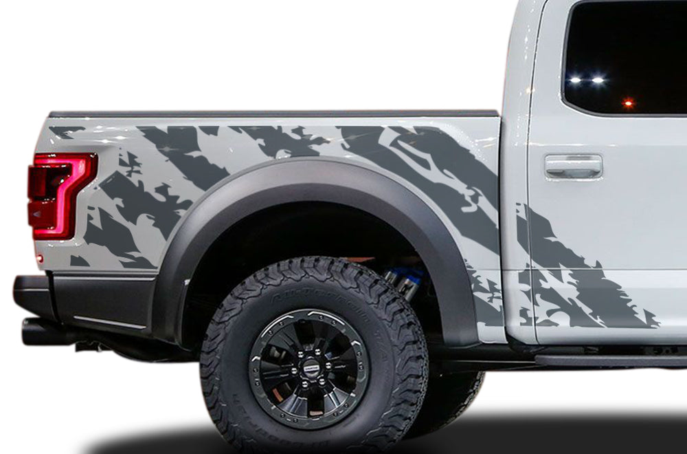 Svt Raptor Wrapped Ford F-150 SVT Raptor (2017-2020) Custom Vinyl Decal Kit - HALFSIDE SH ...