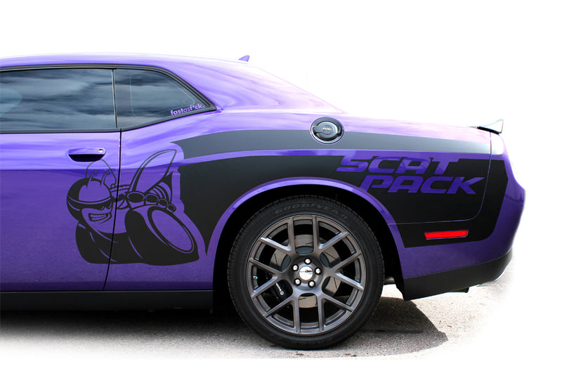 Dodge Challenger Car Vinyl Decal Custom Graphics Black Scat Pack Design