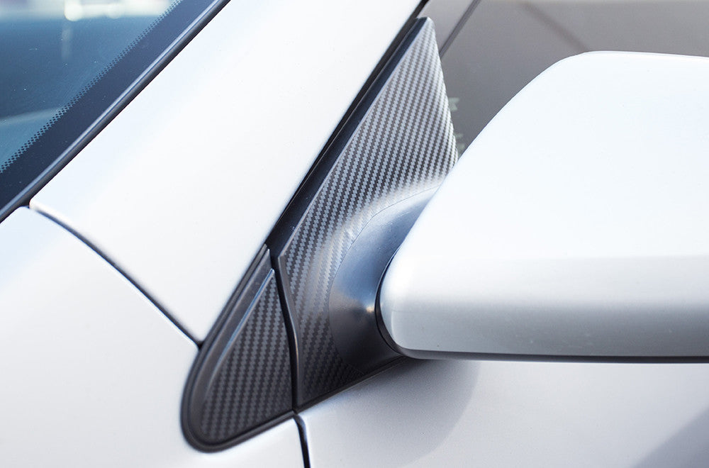 thumbnail image 2 of HHENGYISOUL Gloss Black Side Mirror Cap Covers For Scion TC 2011-2016 – Tape-On Add-On, Horn Style, Pair 2 of 5
