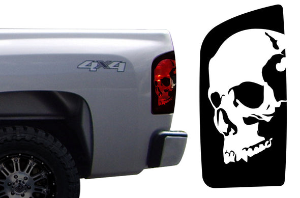 Chevy Chevrolet  Silverado 2008 2009 2010 2011 2012 2013 Truck Decal Vinyl Graphics Black Skull Design