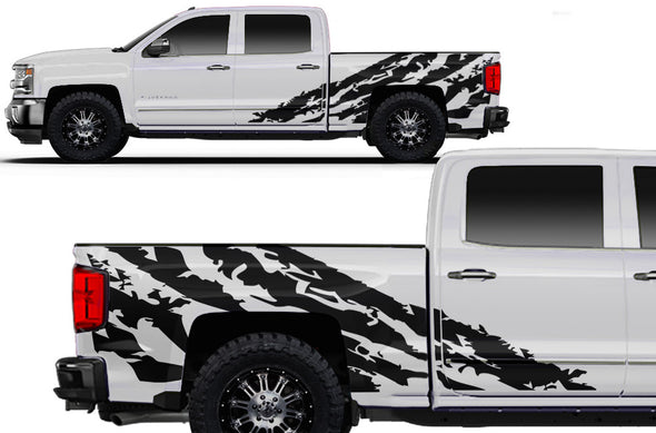Chevy Chevrolet  Silverado Truck Decal Vinyl Graphics Black Design