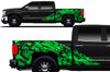 Chevy Chevrolet  Silverado 2014 2015 2016 2017 Truck Decal Vinyl Graphics Green Skull Design