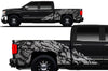 Chevy Chevrolet  Silverado 2014 2015 2016 2017 Truck Decal Vinyl Graphics Silver Skull Design