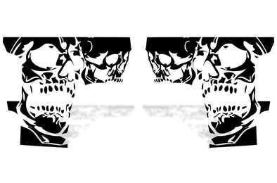 Chevy Chevrolet  Silverado Truck Decal Vinyl Graphics Black Skull Design