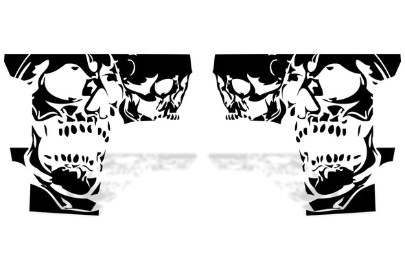 Chevy Chevrolet  Silverado Truck Decal Vinyl Graphics Black Skull Design