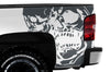 Chevy Chevrolet Silverado Truck Decal Vinyl Graphics Gray Skull Design