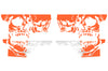 Chevy Chevrolet Silverado Truck Decal Vinyl Graphics Orange Skull Design
