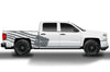 Chevy Chevrolet  Silverado 2014 2015 2016 2017 Truck Decal Vinyl Graphics Gray American Flag Design