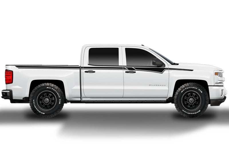 Chevy Chevrolet  Silverado 2014 2015 2016 2017 Truck Decal Vinyl Graphics Black Design