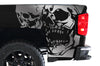 Chevy Chevrolet  Silverado 2014 2015 2016 2017 Truck Decal Vinyl Graphics Silver Skull Design