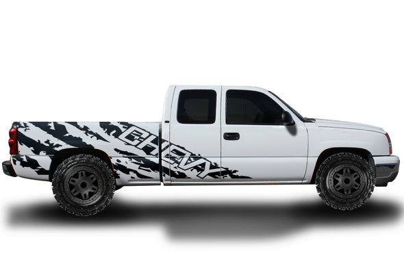 Chevy Chevrolet  Silverado Car Decal Vinyl Graphics Black Design