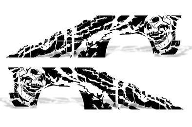 Chevy Chevrolet  Silverado Car Decal Vinyl Graphics Black Skull Design