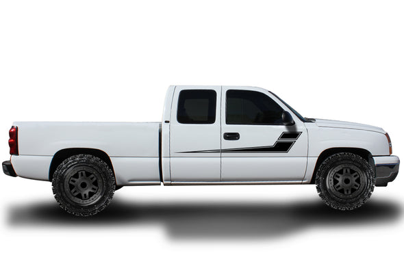 Chevy Chevrolet  Silverado Car Decal Vinyl Graphics Black Design