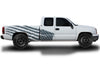 Chevy Chevrolet Silverado Car Decal Vinyl Graphics Gray American Flag Design