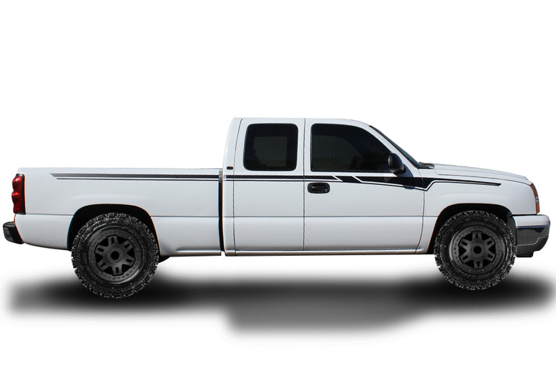 Chevy Chevrolet  Silverado Car Decal Vinyl Graphics Black Design