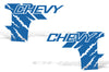 Chevy Chevrolet Silverado Car Decal Vinyl Graphics Blue Design