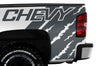 Chevy Chevrolet Silverado Car Decal Vinyl Graphics Gray Design
