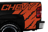 Chevy Chevrolet Silverado Car Decal Vinyl Graphics Orange Design