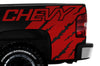 Chevy Chevrolet Silverado Car Decal Vinyl Graphics Red Design