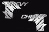 Chevy Chevrolet Silverado Car Decal Vinyl Graphics Silver Design