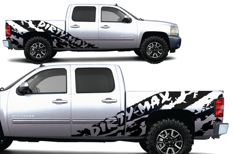 Chevy Chevrolet  Silverado Car Decal Vinyl Graphics Black Design