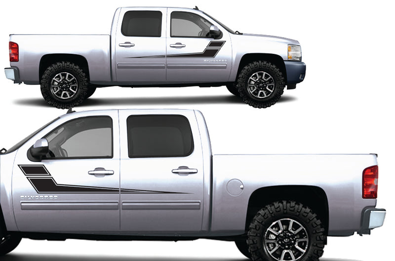 Chevy Chevrolet  Silverado 2008 2009 2010 2011 2012 2013 Truck Decal Vinyl Graphics Black Design