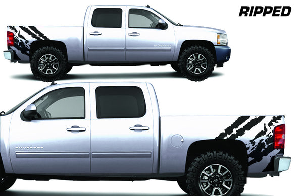 Chevy Chevrolet  Silverado Car Decal Vinyl Graphics Black Design