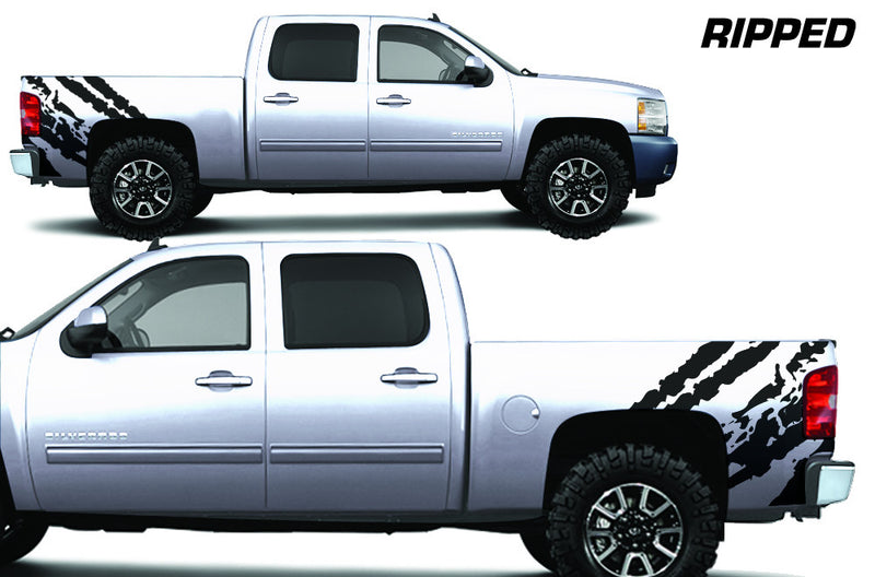 Chevy Chevrolet  Silverado Car Decal Vinyl Graphics Black Design