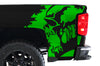 Chevy Chevrolet  Silverado 2014 2015 2016 2017 Truck Decal Vinyl Graphics Green Skull Design