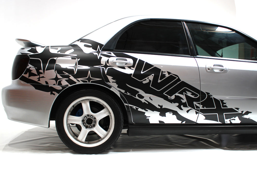 Subaru WRX (2002-2007) Custom Vinyl Decal Side Wrap Kit - Solid Shred –  Factory Crafts