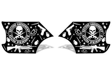 Toyota Tacoma TRD Truck Vinyl Decal Graphics Custom Black Skull Design 