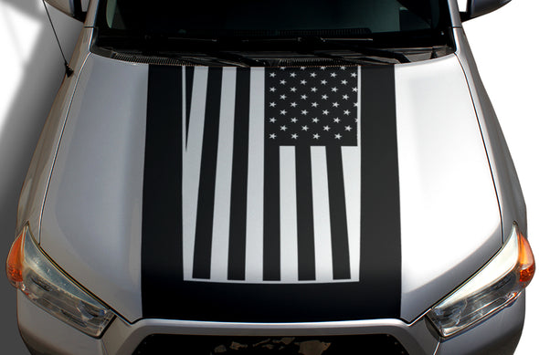 Toyota 4Runner 4 Runner TRD Truck Vinyl Decal Graphics Custom Black Hood American Flag Design