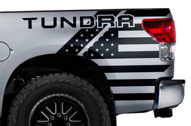Toyota Tundra TRD Truck Vinyl Decal Graphics Custom Black American Flag Design