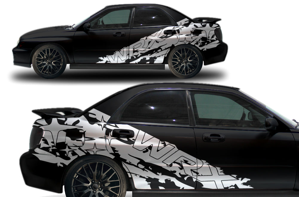 Subaru WRX (2002-2007) Custom Vinyl Decal Side Wrap Kit - Solid Shred –  Factory Crafts